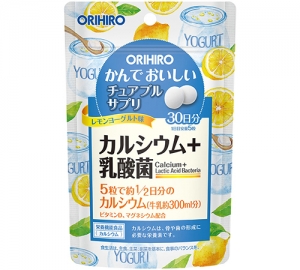 かんでおいしいチュアブルサプリ カルシウム レモンヨーグルト味 | 商品紹介 | オリヒロ株式会社 - ORIHIRO - 健康食品