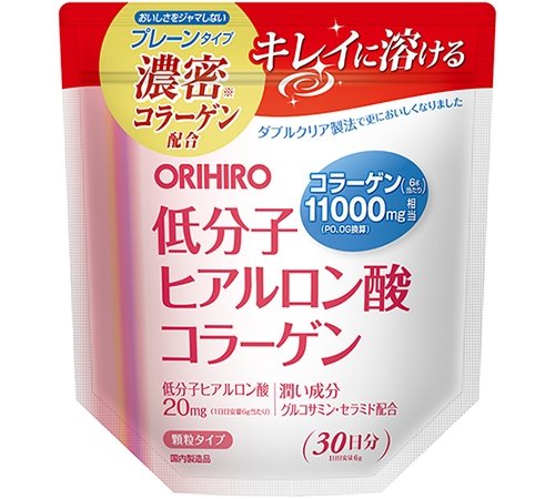 低分子ヒアルロン酸コラーゲン 袋タイプ 180g | 商品紹介 | オリヒロ 