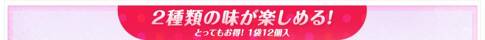 2種類の味が楽しめる!とってもお得! 1袋12個入
